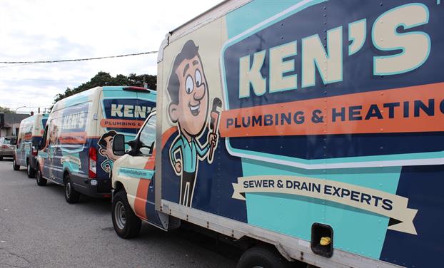 Ken's Plumbing & Heating trucks